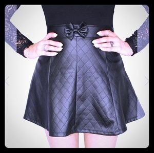 NWT Quilted Pleather Skirt Demi Loon